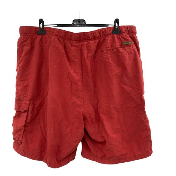 Columbia Cargo Rust Red Swim Hiking Lined Shorts Men’s 40 2XL Adjustable Belt - Picture 2 of 13